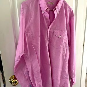 NWOT! Men’s New England Shirt Company Large Button Down Shirt. Pink/White Check